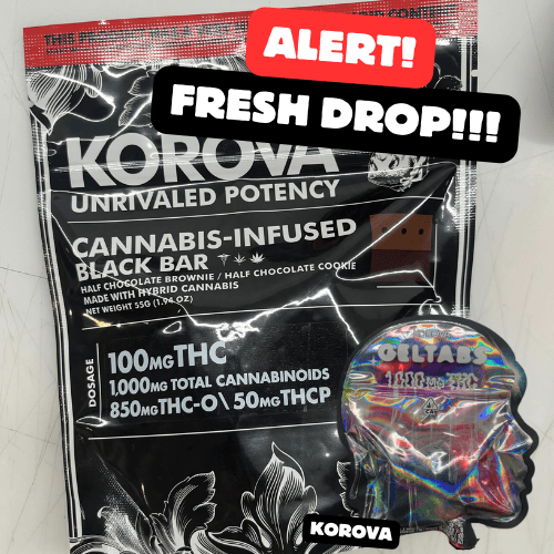 Korova's 1000mg Black Bar & Gel Tabs Now In Stock! | Atrium Dispensary